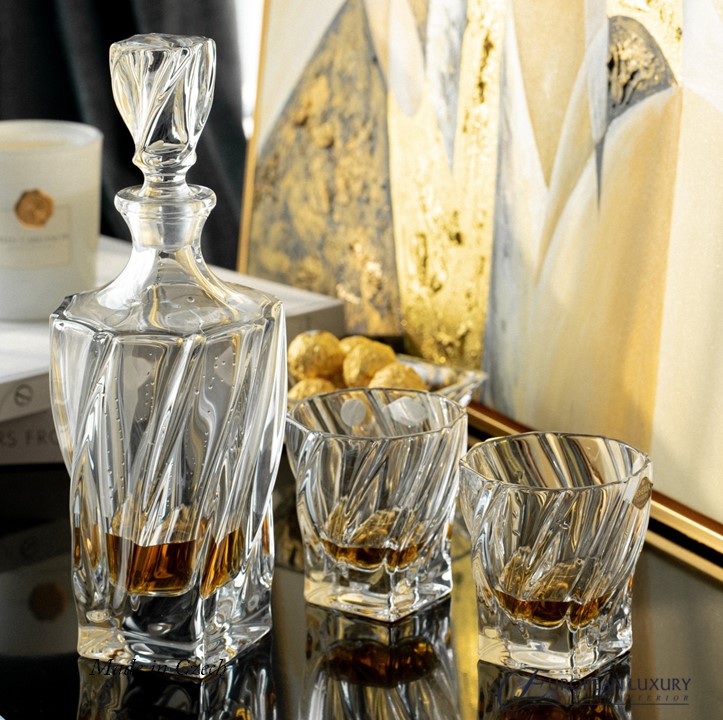 Bộ bình ly pha lê đúc Ponti