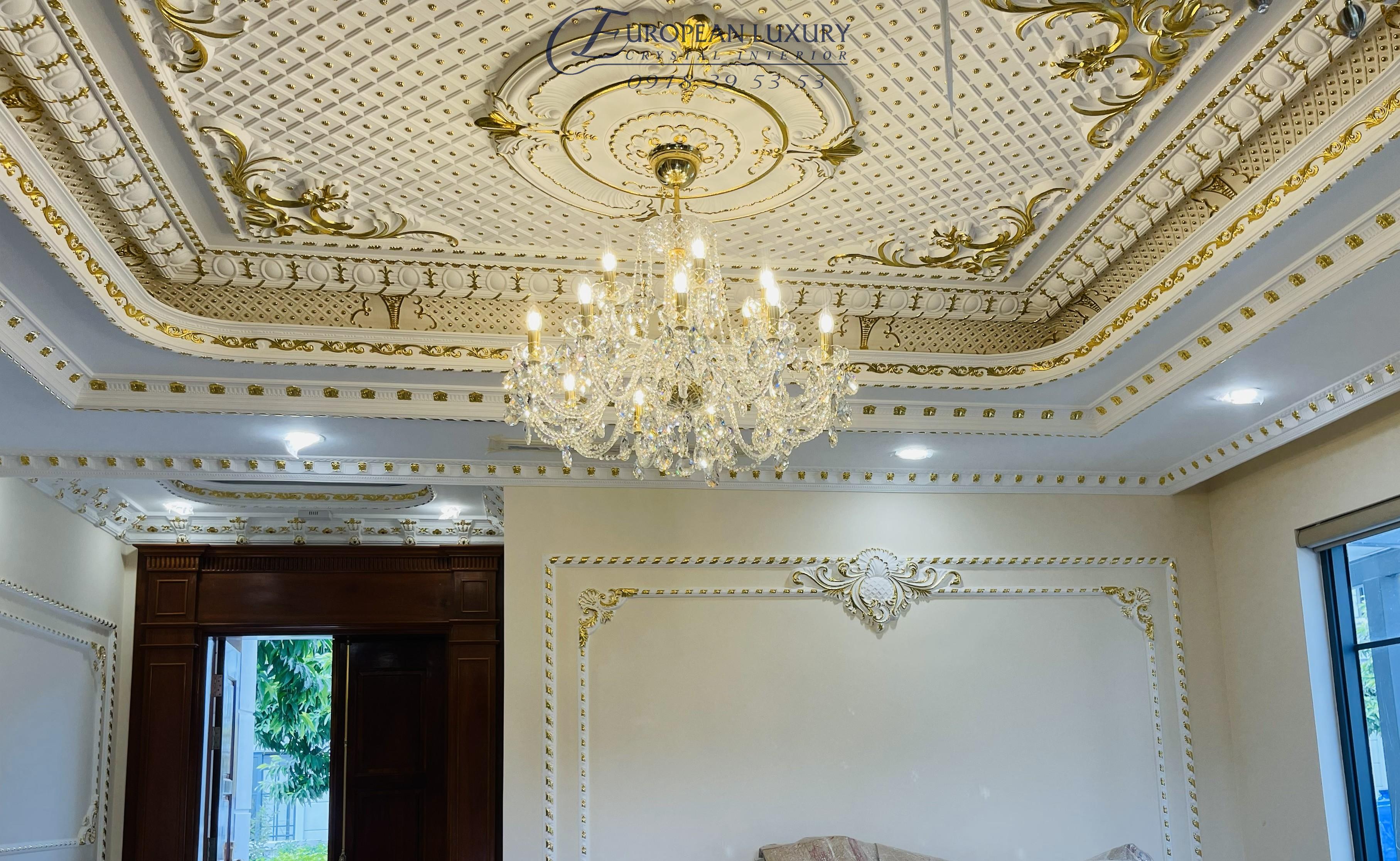 Dự án công trình lắp đặt đèn chùm pha lê biệt thự tại Đồng Nai